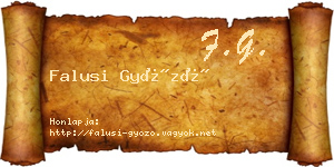 Falusi Győző névjegykártya